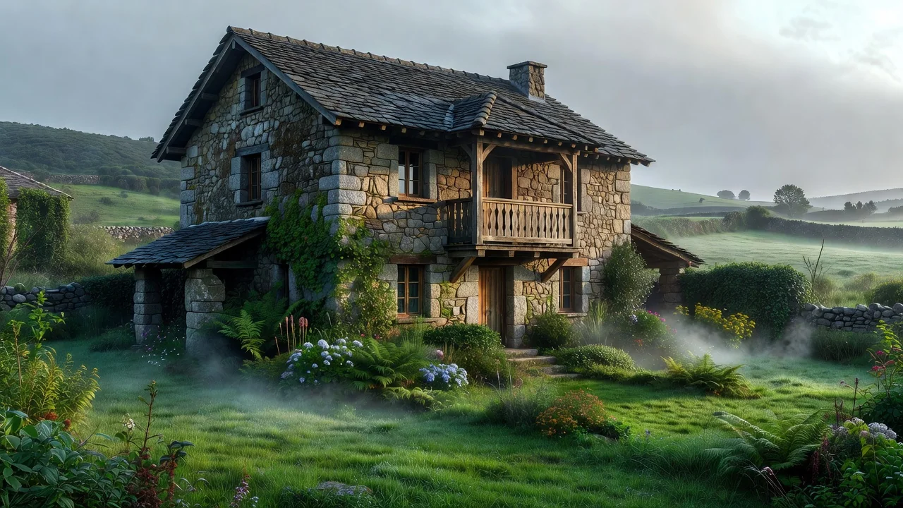 Las casas rurales de Lar San Adrián en la aldea de Verdes
